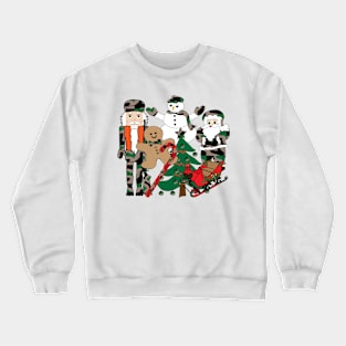 Camo Christmas, illustration, design, holidays Crewneck Sweatshirt